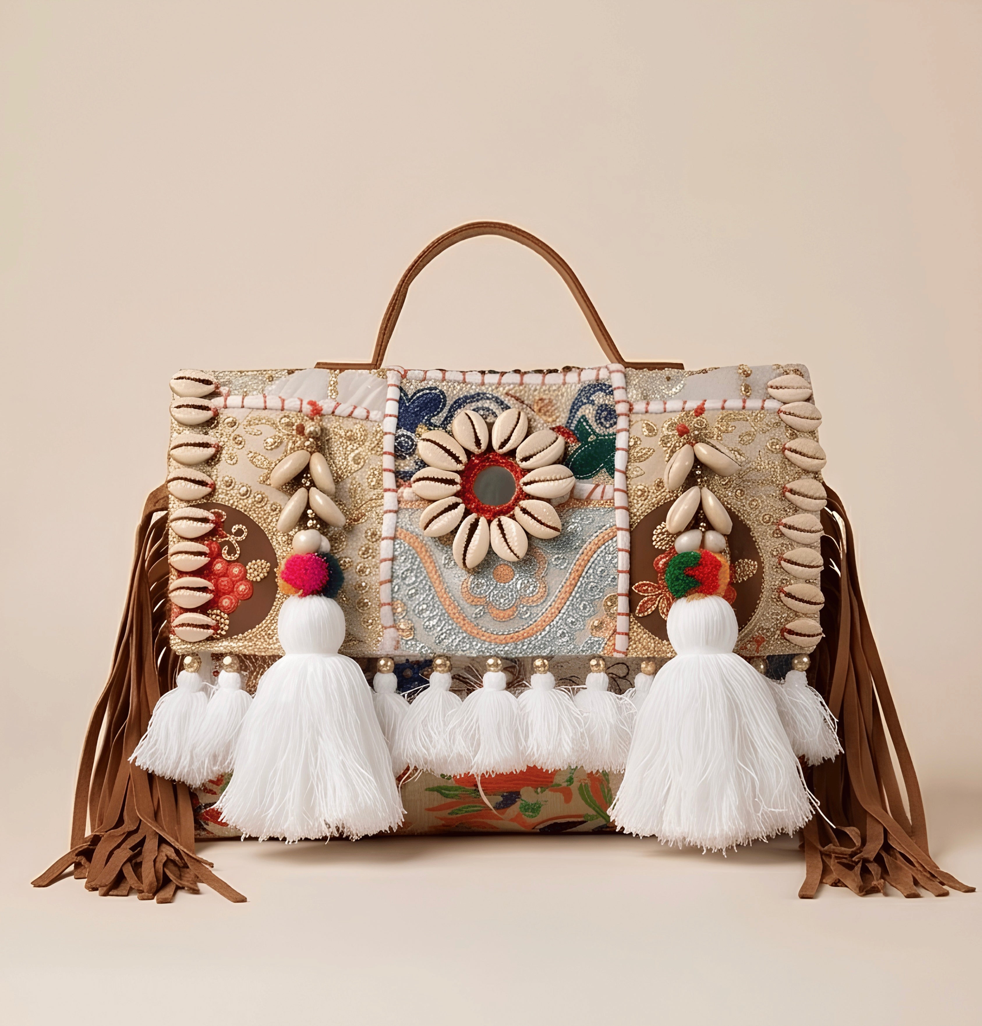 Cartera Indie Beige