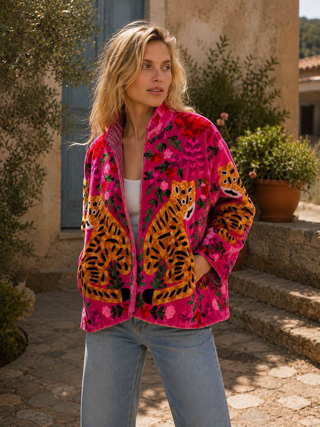 Chaqueta Leopard Pink