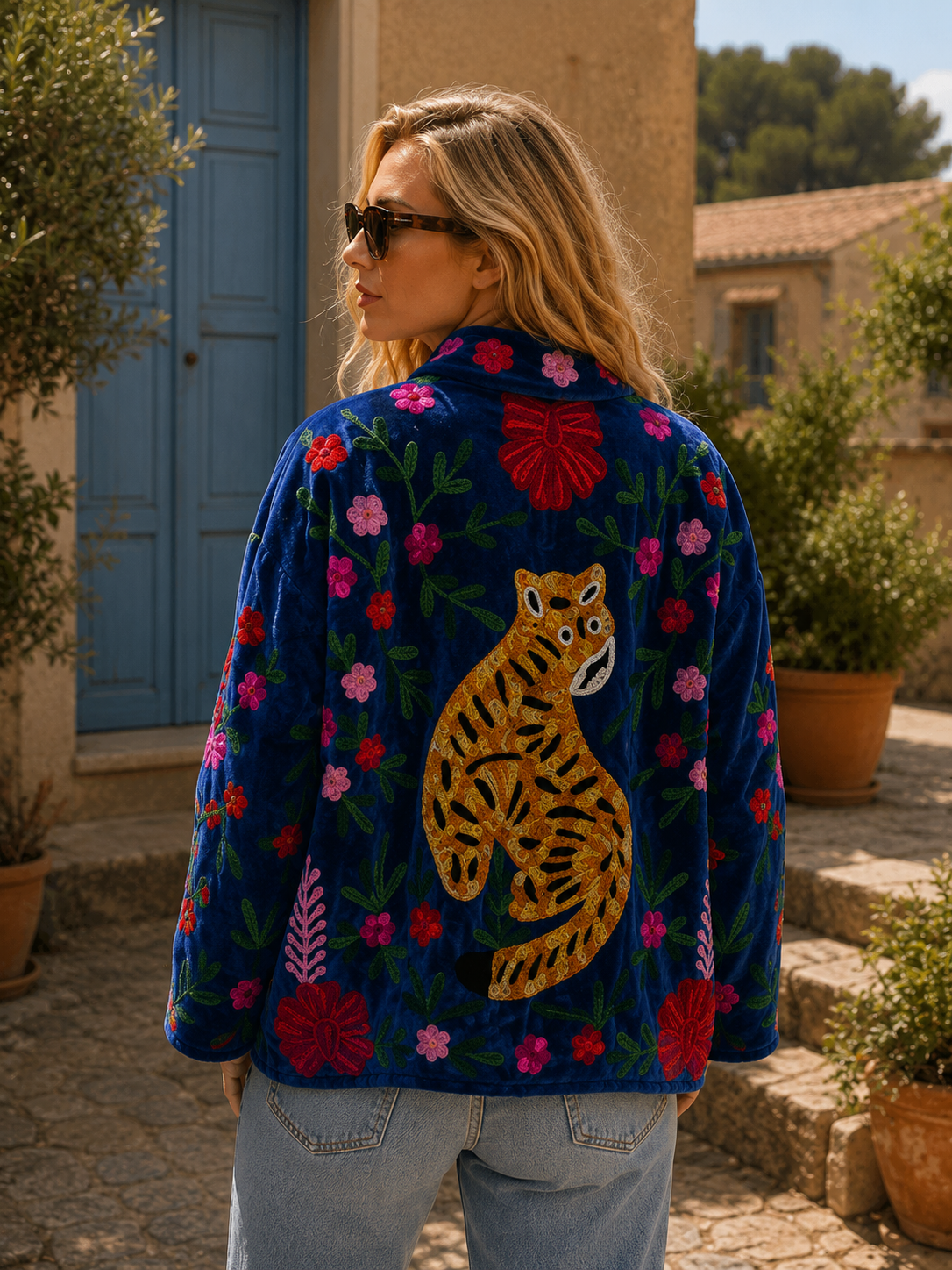 Chaqueta Leopard Blue
